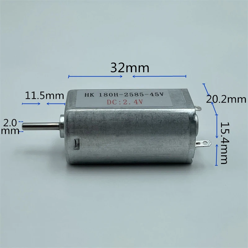 FK-180SH-2585 Mini 20mm*15mm Micro FF-180 Electric Motor DC 2.4V 3V 3.7V 5V 6V 11200RPM High Speed Metal Brush Shaver Engine