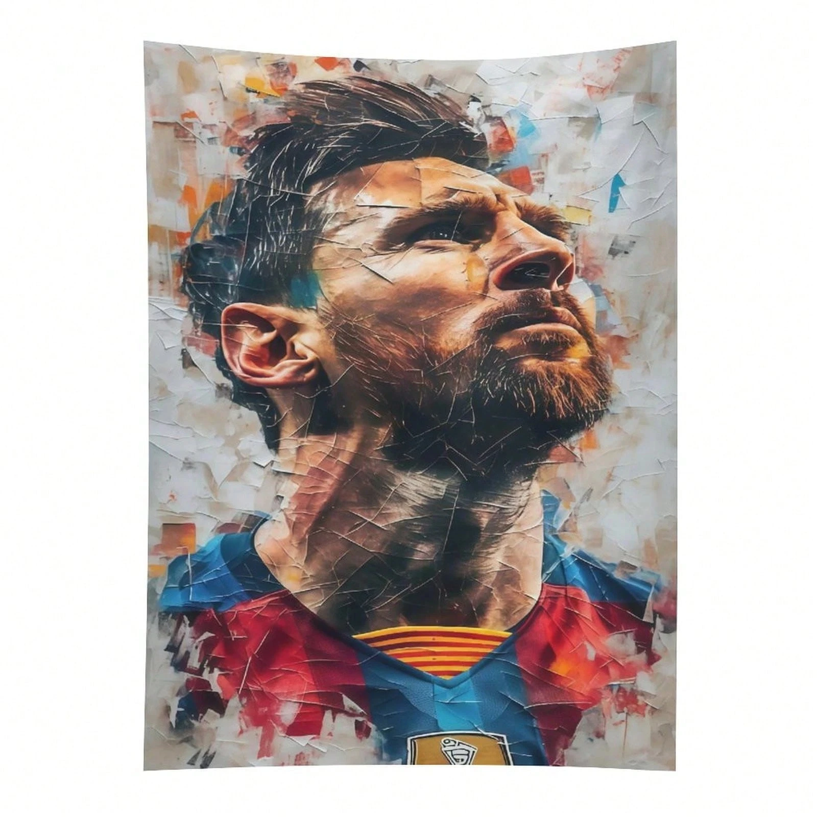 

Футбольный гобелен-флаг с изображением звезды футбола Месси, баннер для болельщиков Реал Мадрид, фанатов Меренгес, чемпионов Лиги, прочный, для использования в помещении и на улице
