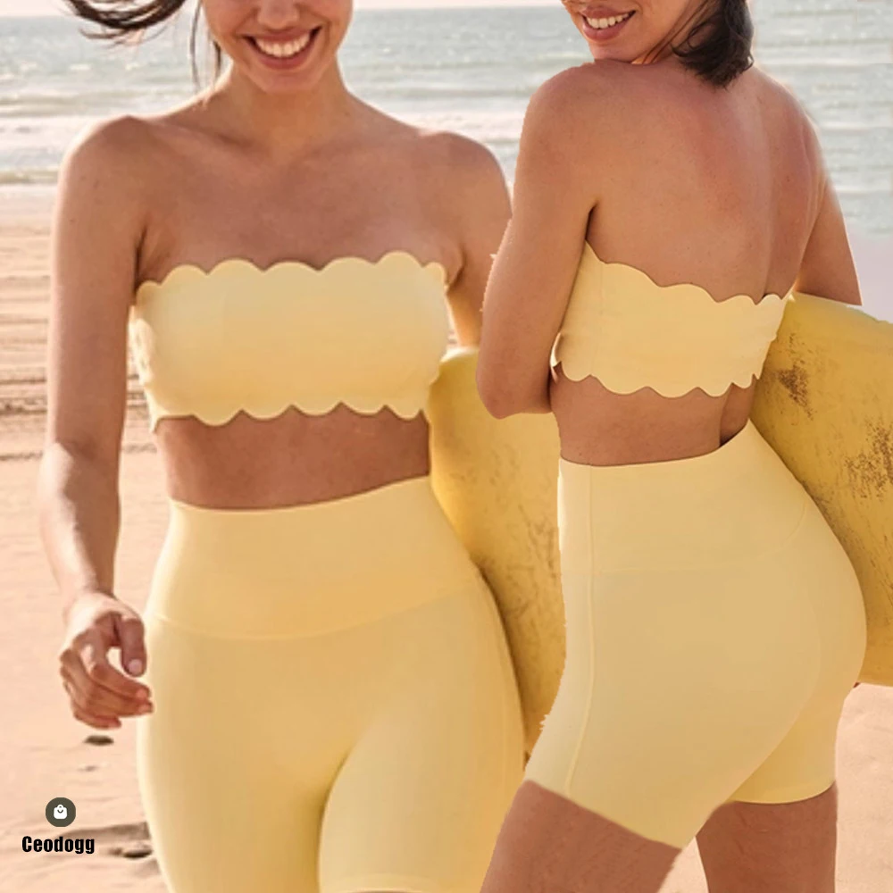 

Non-slip Insert Sports Bra Women Fitness Intimate Strapless Bustier Bandeau Wrap Fitness Tops Sports Underwear Yoga Bra XP144