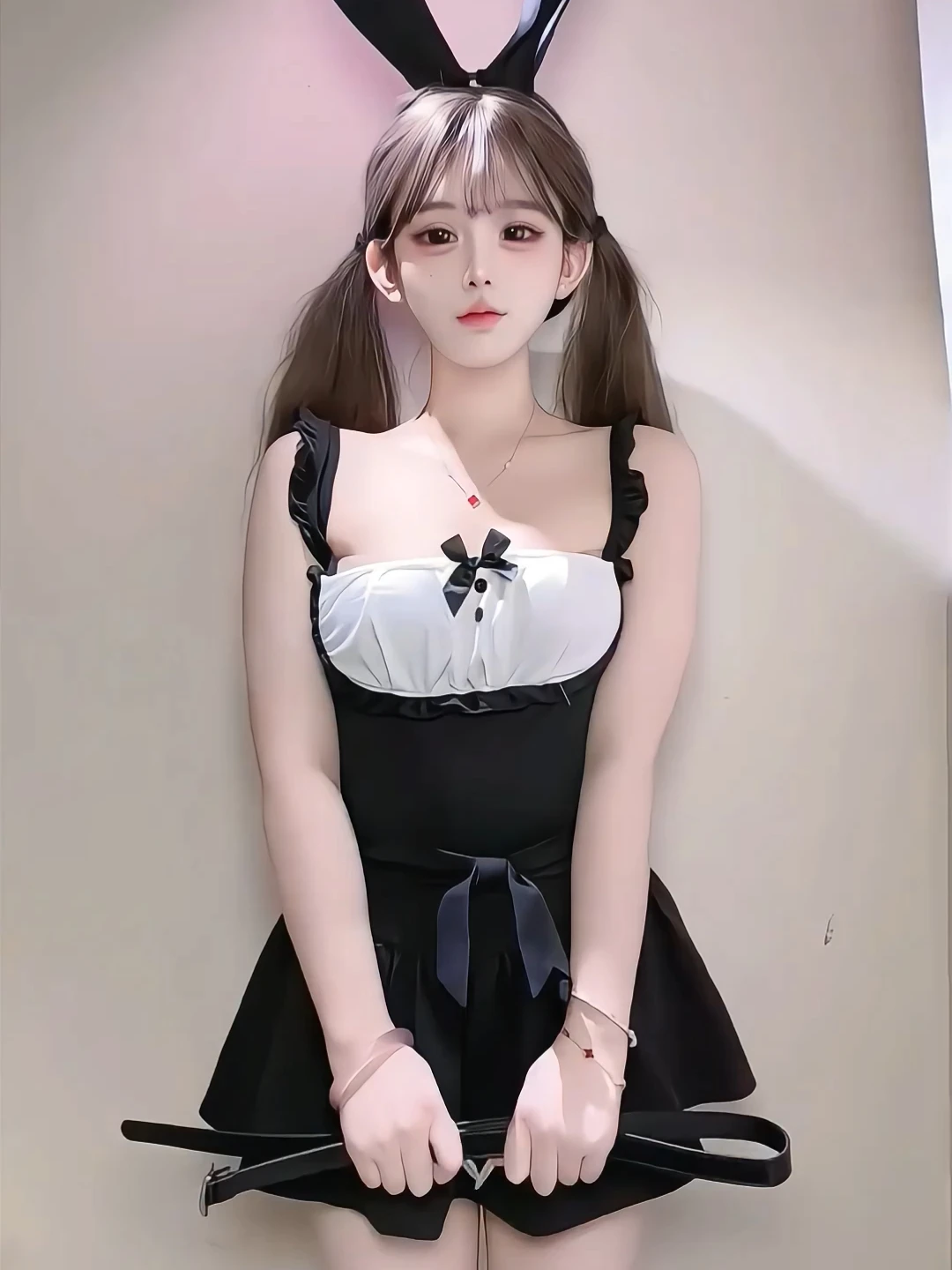 セクシーなノットデザインのワンピーススーツ（スカート付き） ナイトクラブ用 ロールプレイ コスチュームセット 夏用 ピュアデザイア ホットガール