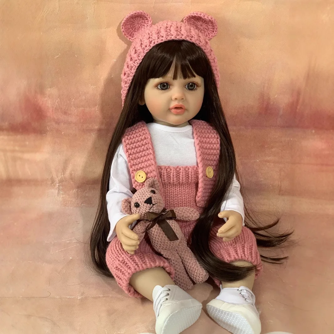 55cm 다시 태어난 인형 시뮬레이션 비닐 인형 인형, 아기 부드러운 고무 장난감 시뮬레이션 인형 장난감