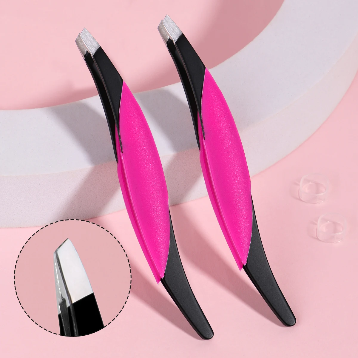 2 個の多機能ステンレス鋼眉毛クリップ/プライヤー、ひげの毛、眉毛トリミングツール、男性と女性に適しています