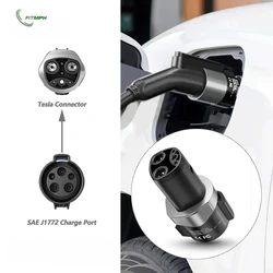 FITMPH J1772 to Tesla Charging Adapter | Plug and Pull life over 10000 times converter, high-tech and stylish