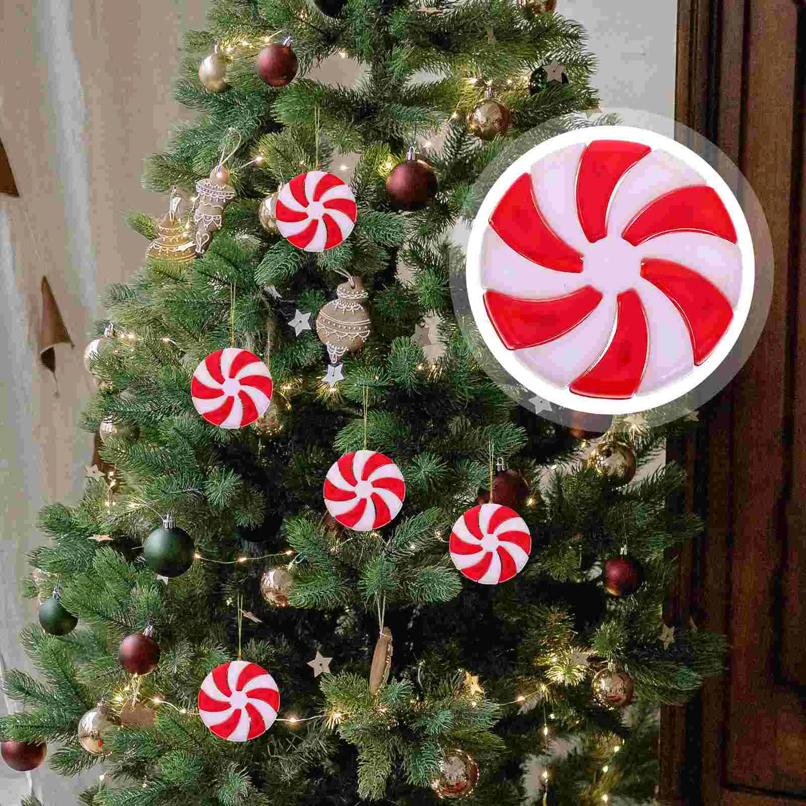 50 Pcs Candy Display Christmas Simulation Indoor Decorations Xmas Props Plastic DIY Pendant