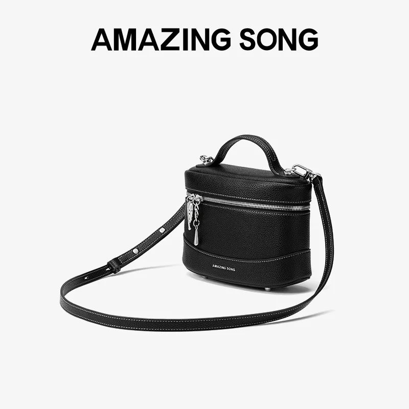 

Amazing Song 2025 Pudding Bag Small Leather Commuter Fashion Single Shoulder Crossbody Bucket Bag Makeup Bag for Women