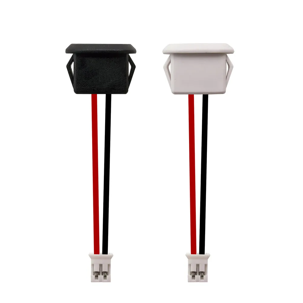 USB 2 Pin Type C Female to JST PH 2.0mm Pitch 2 Pin Female Wire Cable Connector USB-C Charging Port Snap Buckle Mount 10CM
