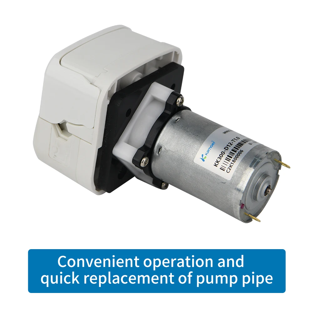 Kamoer KK300-D Peristaltic Pump DC12V 80-290ml/min High Flow Self Priming Pump Laboratory Dosing Pump with Power Adapter
