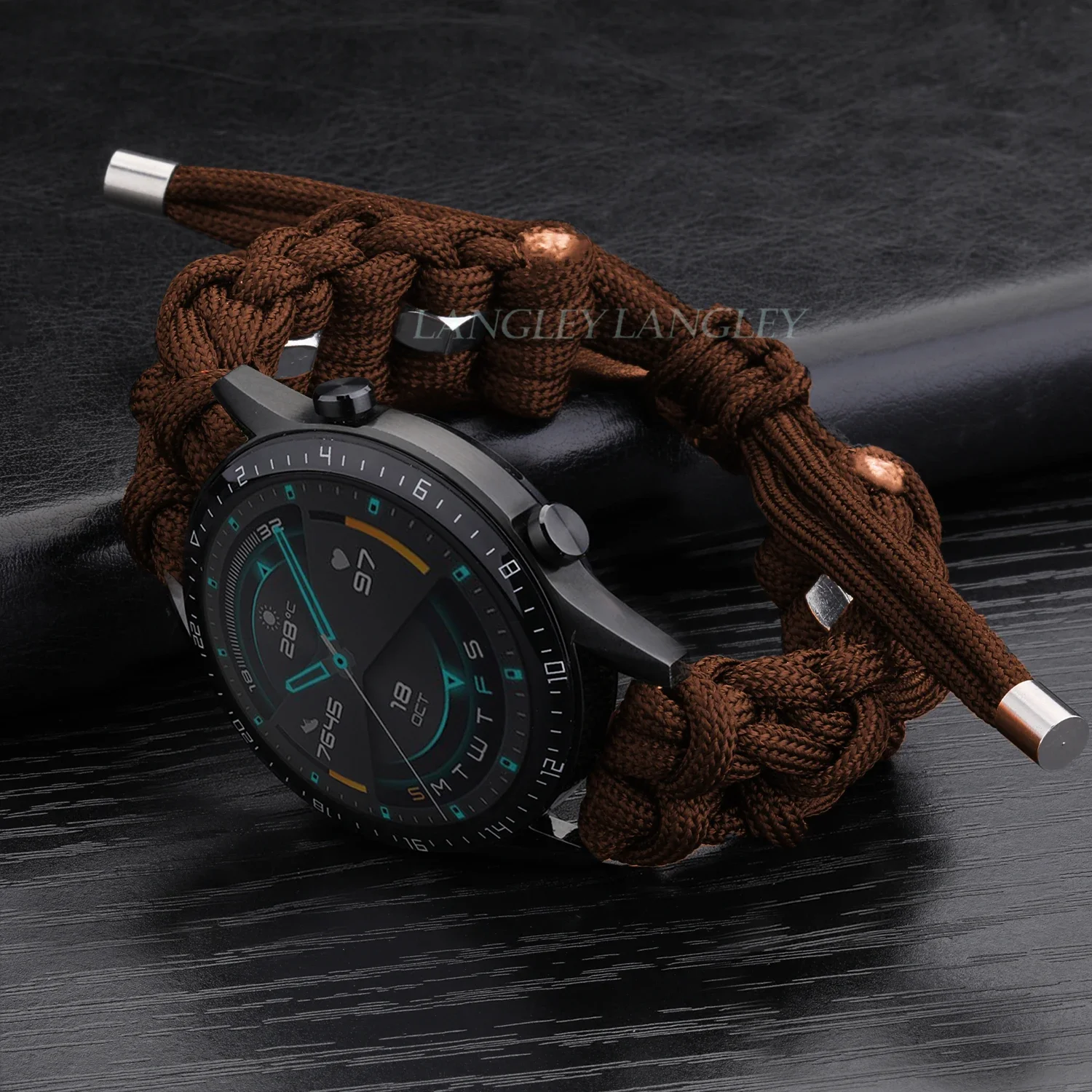 Watchband Nylon Umbrella Rope for Samsung Galaxy Watch 3 41mm Active 2 Band 42mm Bracelet for Huawei GT Strap GT2 46mm Fashion