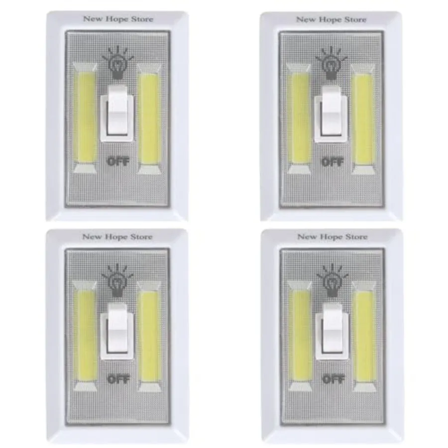 COB LED Night Lights, Battery Operated Cordless Switch 300 Lumen Closet and Cabinet Lamp for Baby Nursery, Hallways and Bedroom