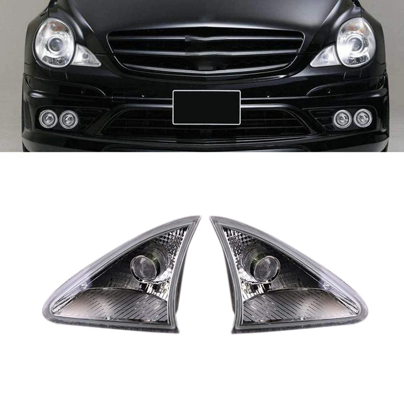 ●Car LH+RH Position Light Front Parking Lamp for Bens W251 R320 R350 R500 R63 2006-2009 A2518200956 A2518201056