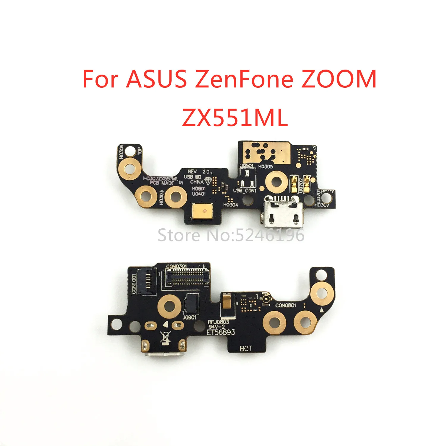 1 peça conector base de porta de carregamento usb para asus zenfone zoom zx551ml peça de substituição.