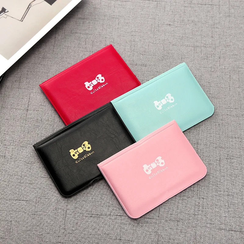 Foldable Business Bank ID Card Holder Transprant Double Layers Bus Photo Credit Card Badge Protector School Stainery