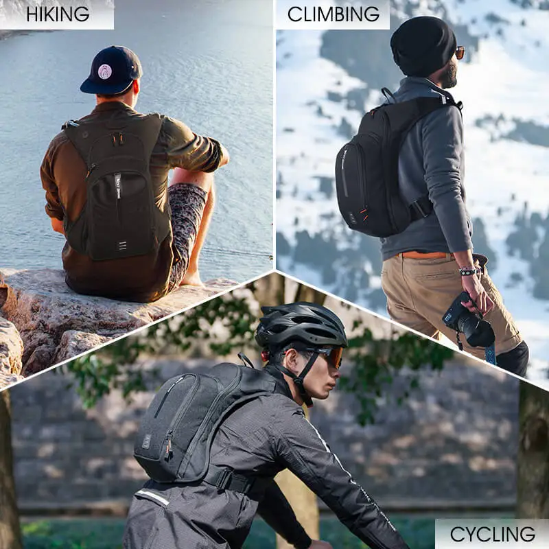 WEST BIKING-mochila de hidratación para ciclismo, bolsa ergonómica ajustable para bicicleta de montaña, montañismo, senderismo, escalada, deporte,