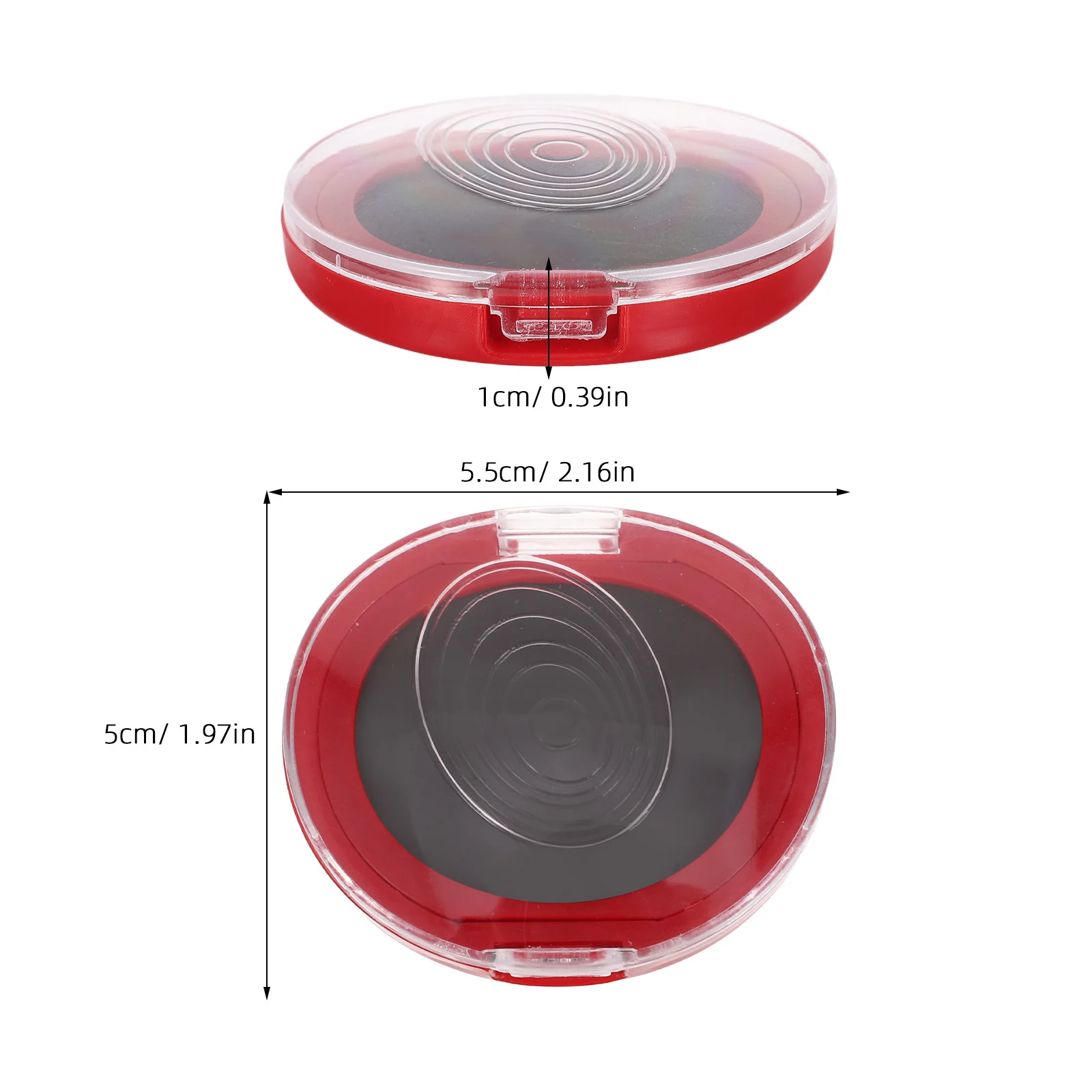 Almohadilla de tinta portátil para huellas dactilares, almohadilla de tinta roja para oficina, suministros de notaario, identificación en el aula, estampado, impresión compacta, 4 Uds.
