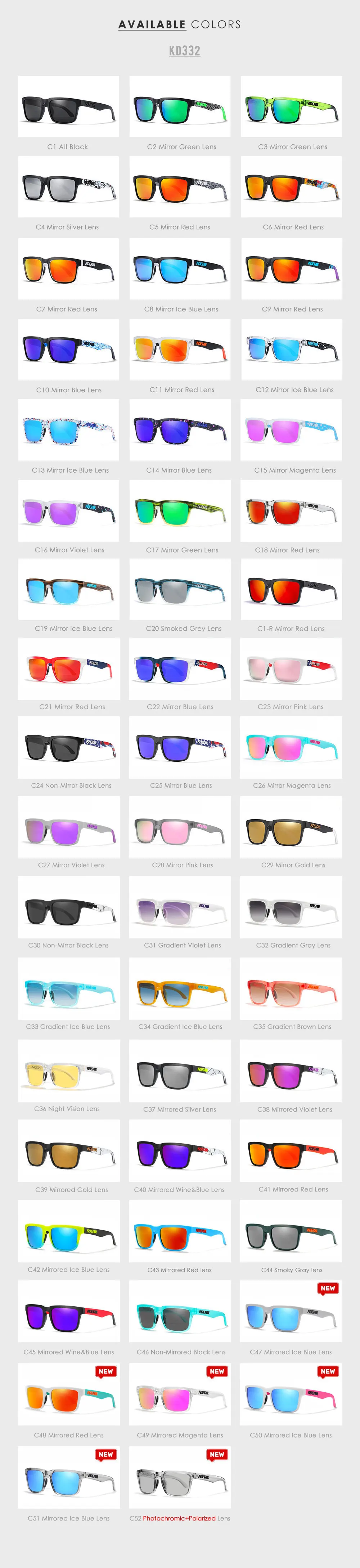 Neue KDEAM Marke Kurze Design Männer Platz Polarisierte Sonnenbrille Hochwertige Fahren Sonnenbrille Mode Frauen Shades UV400 Brillen – Detail 6