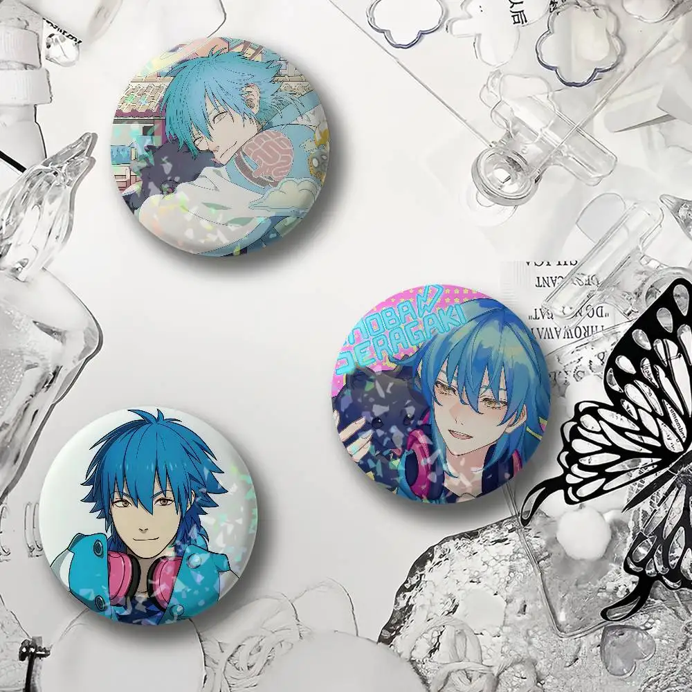 Aoba Seragaki Game D-DraMAtical Murder-S Laser Badge Lapel Pins for Backpacks Briefcase Brooch Clothes Gifts