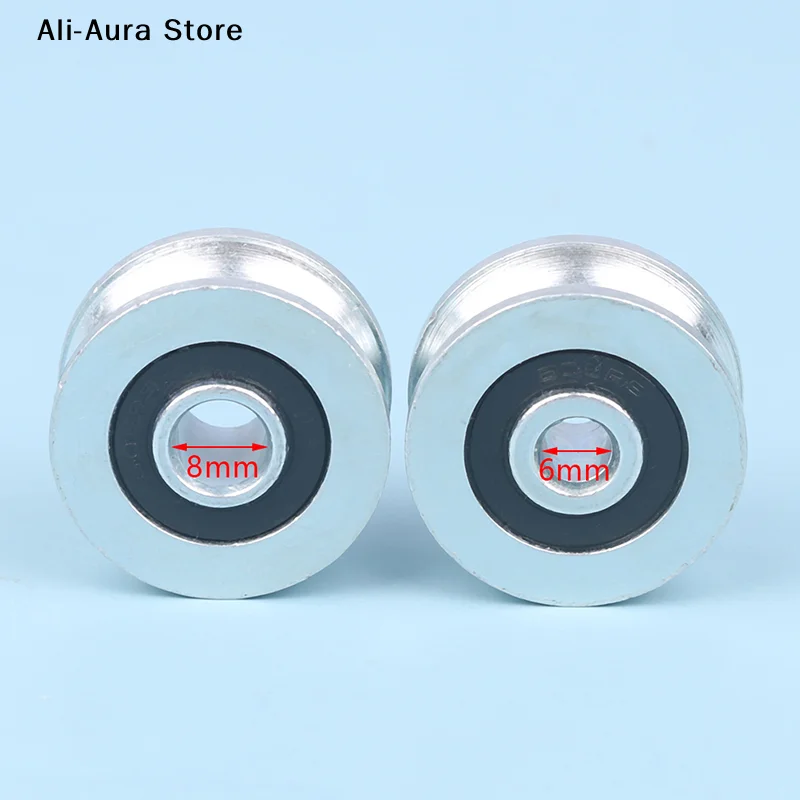 1Pcs 8*30*14mm Rolling Bearing Pulley Wheel, U Grooved Wheel, 6x30x14mm Track Guide Wheel/Rolling Wheel Anti-rust