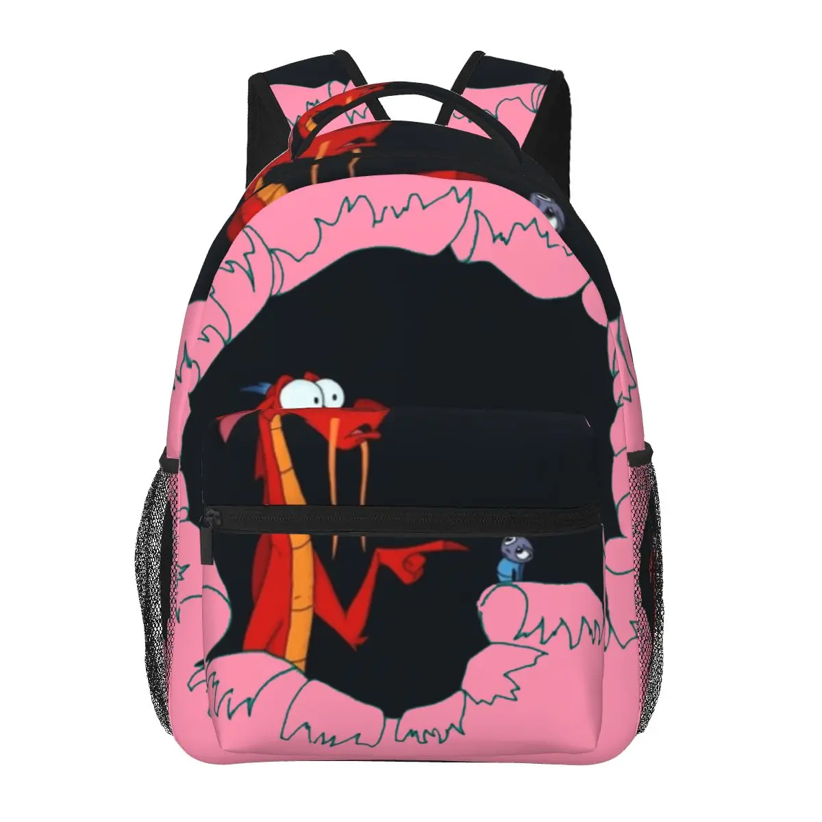 Mushu From Mulan Backpacks Boys Girls Bookbag Children School Bags Cartoon Laptop Rucksack Shoulder Bag Large Capacity