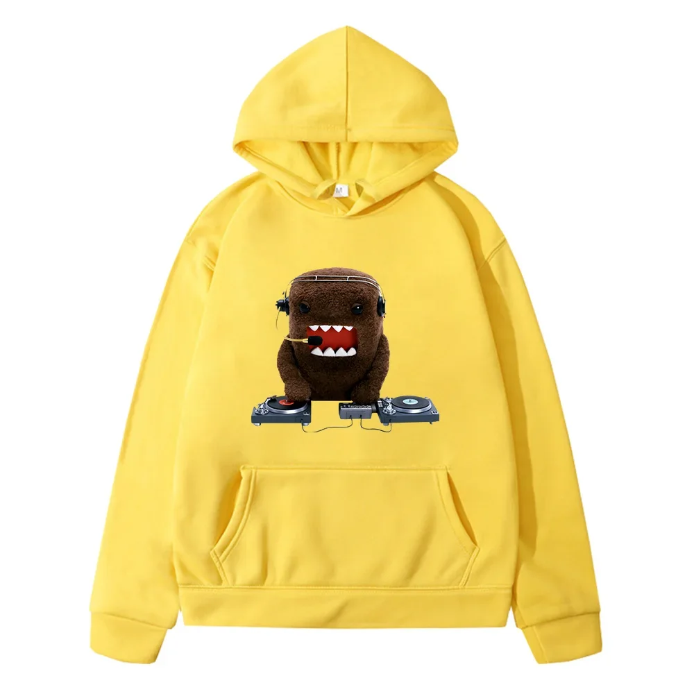 Domo Kun Cute Graphic Hoodie Long Sleeve Autumn Hooded Sweatshirts Streetwear Casual Boys Girls Kawaii Pullovers Children Hoody image 2