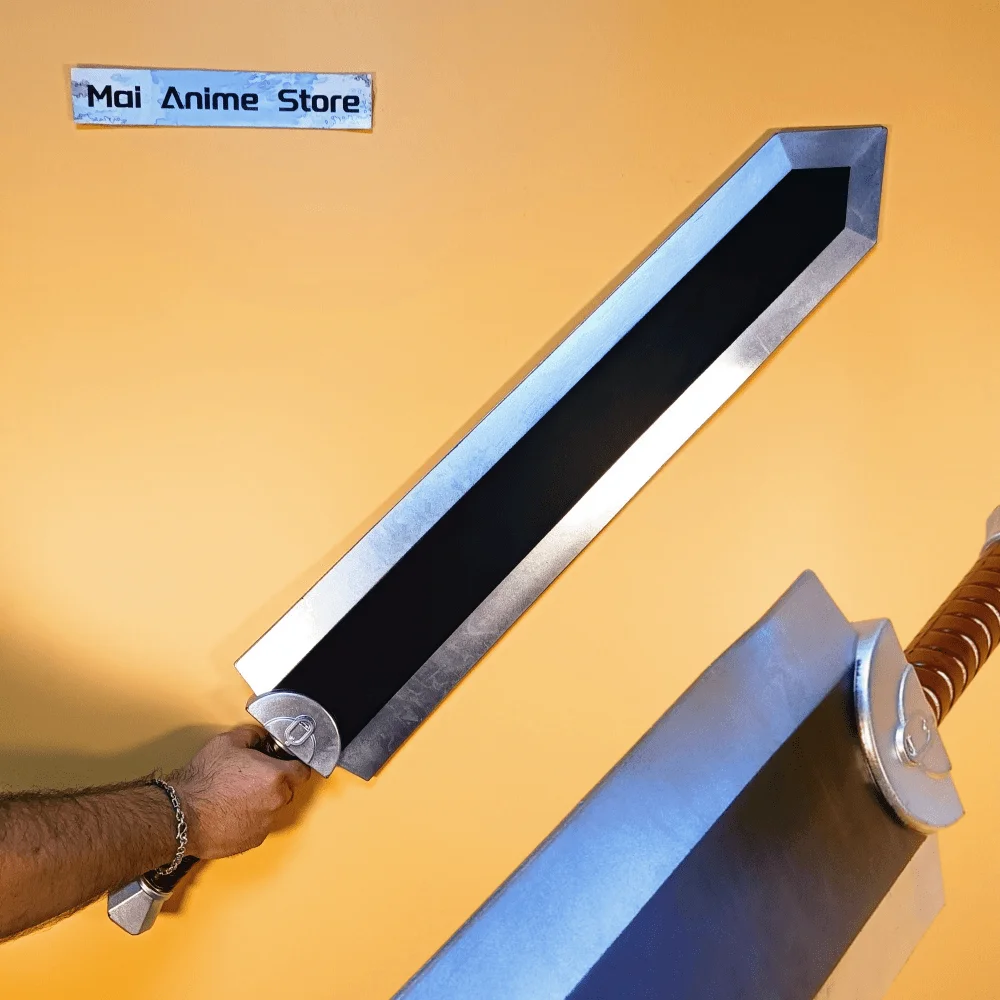 100 سنتيمتر Berserk كاتانا الحجم الحقيقي كاتانا الأصلي الساموراي صابر الشجاعة الكبيرة التنين أنيمي تأثيري الدعامة النينجا سكين لعبة غير حادة هدية