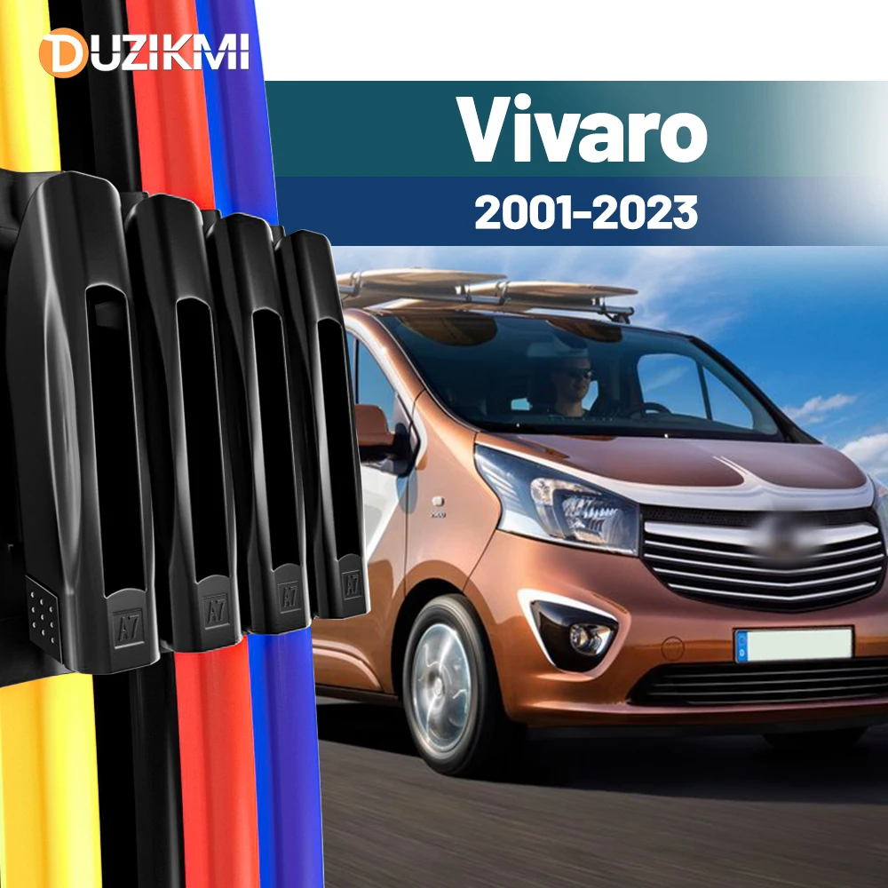 Für Opel Vivaro A B C 2001-2023 2015 2016 2017 2018 2019 2020 2021 2022 2 Stück Frontscheibe Scheibenwischerblätter Rot Blau