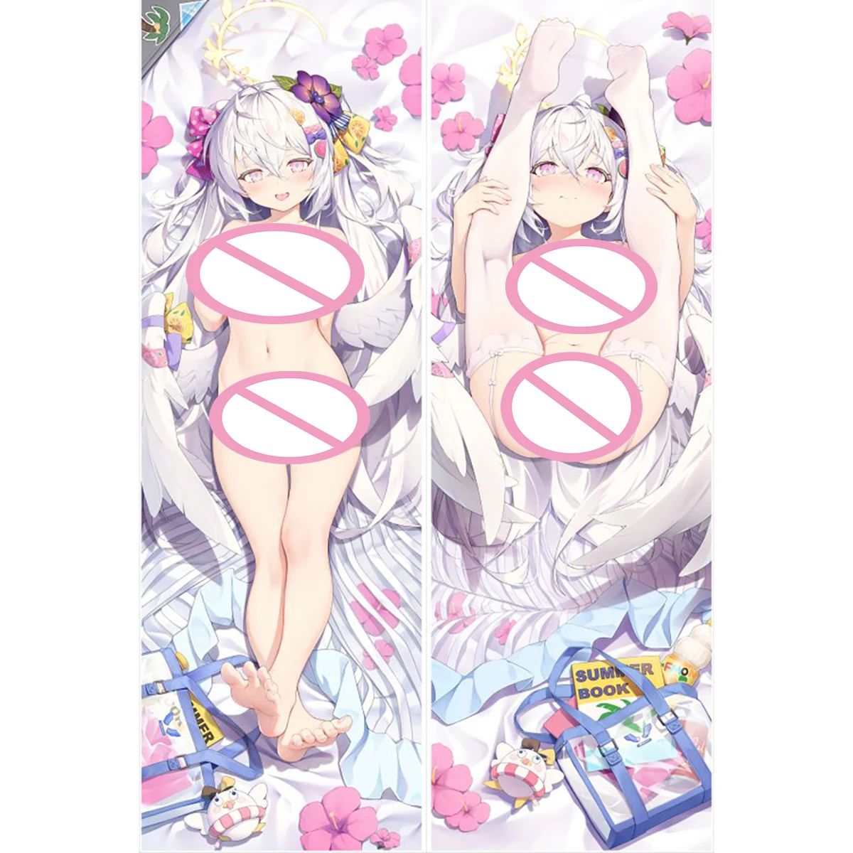 Blue Archive Shirasu Azusa Dakimakura Anime Otaku 2-Side Printed Waifu Decor Hing Body Case Cushion Pillow Cover