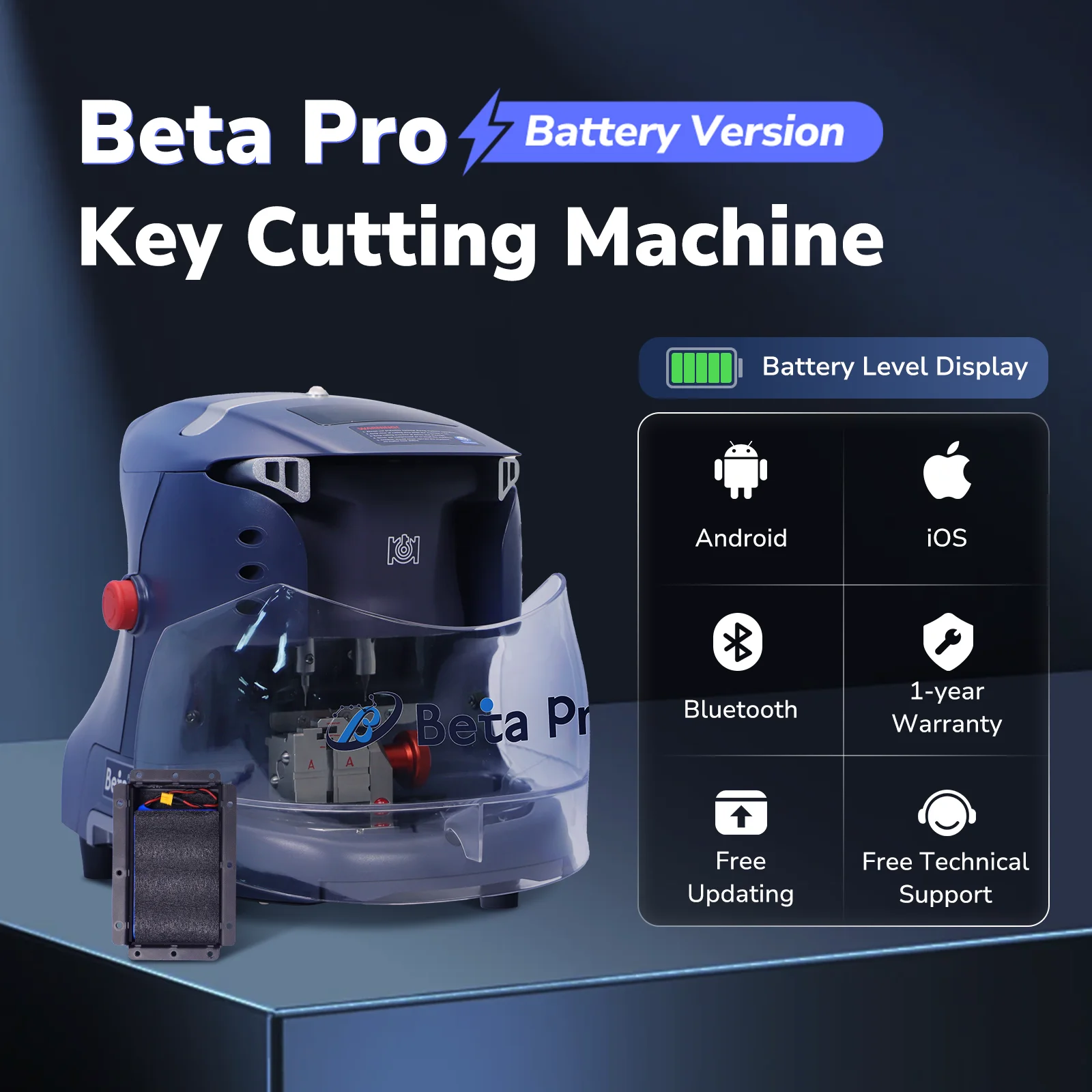 Máquina cortadora láser portátil Beta Pro y estándar para llaves de coche, suministro esencial para cerrajería
