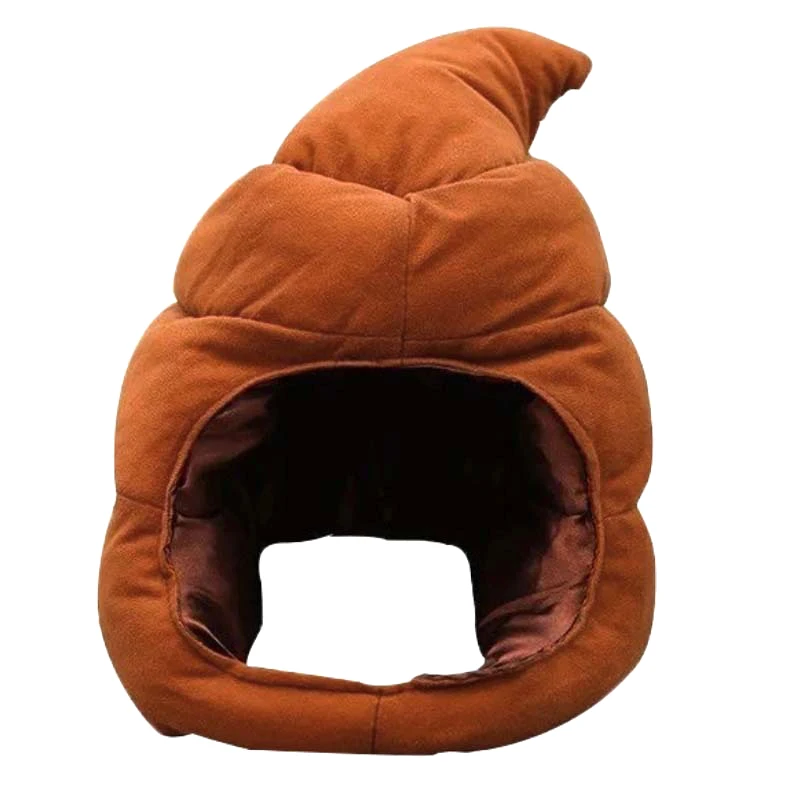 똥 머리 커버 카니발 무대 공연 장식 소품과 귀엽고 재미있는 갈색 똥 모자