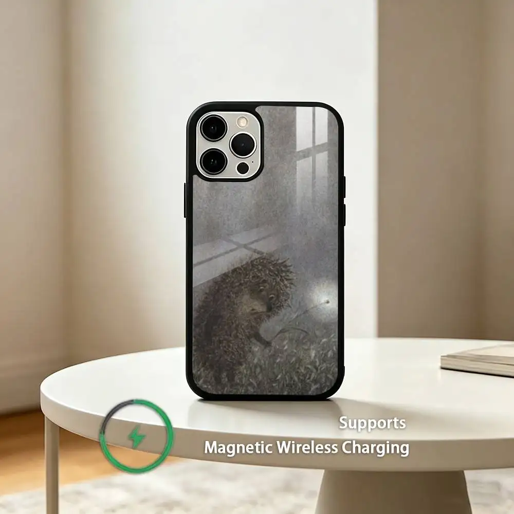 Animation H-Hedgehog in the Fog Phone Case For iPhone17,16,15,14,13,12,11 Plus,Pro Compatible with magnetic wireless charging