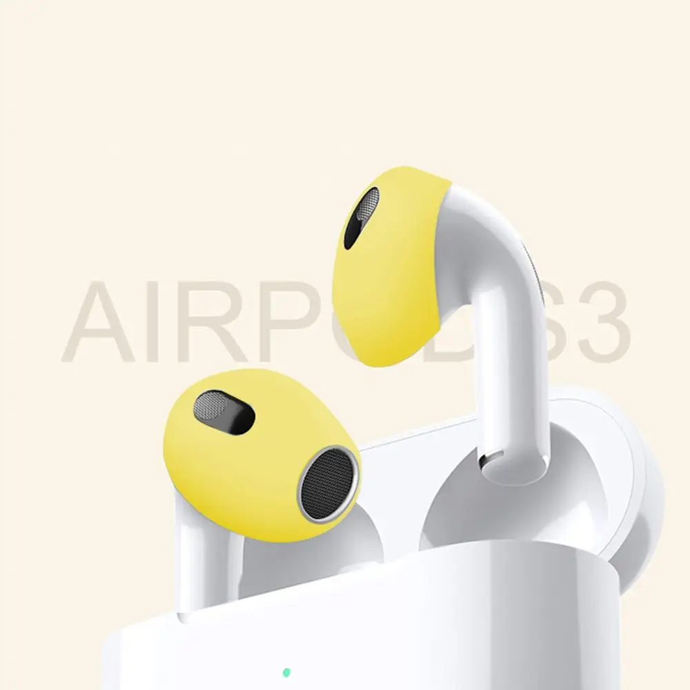 2pcs/1pair Anti Slip Ultra Thin Earphone Replacement Silicone Eartips Earbuds Ear Cover For AirPods 3