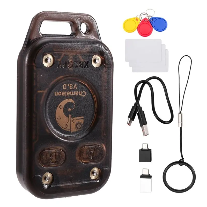[NEW A09R!】 Chameleon V3.0 RFID Smart Chip Reader+3XUID Keychain/CUID Card
