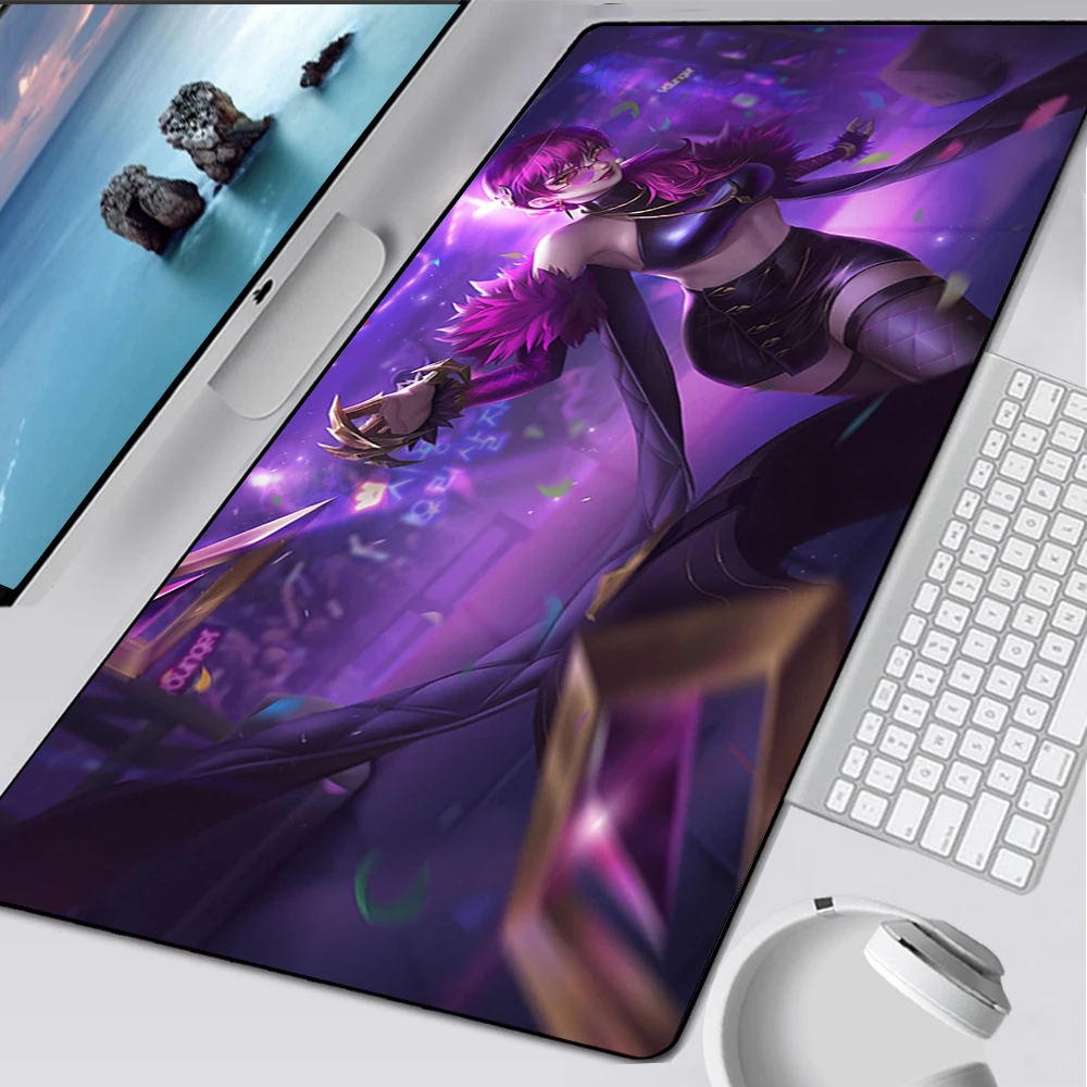 Imagem -03 - Evelynn League of Legends Grande Gaming Mouse Pad Computador Mousepad pc Gamer Mouse Mat Laptop Mausepad Xxl Tapete de Teclado Tapete de Mesa