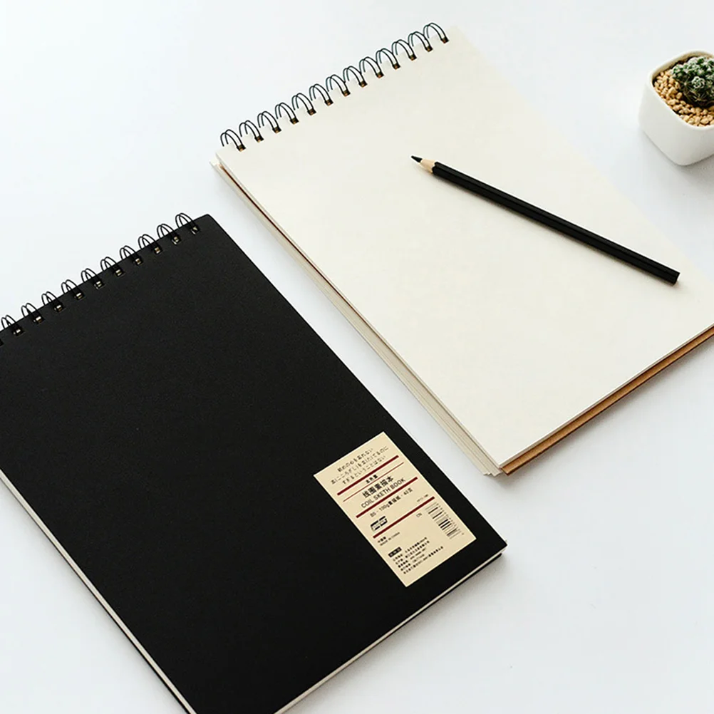 Spiral Notebook Sketchbook Inner Blank White Paper for Painting Drawing Writing - B5 (Random Color Cover)