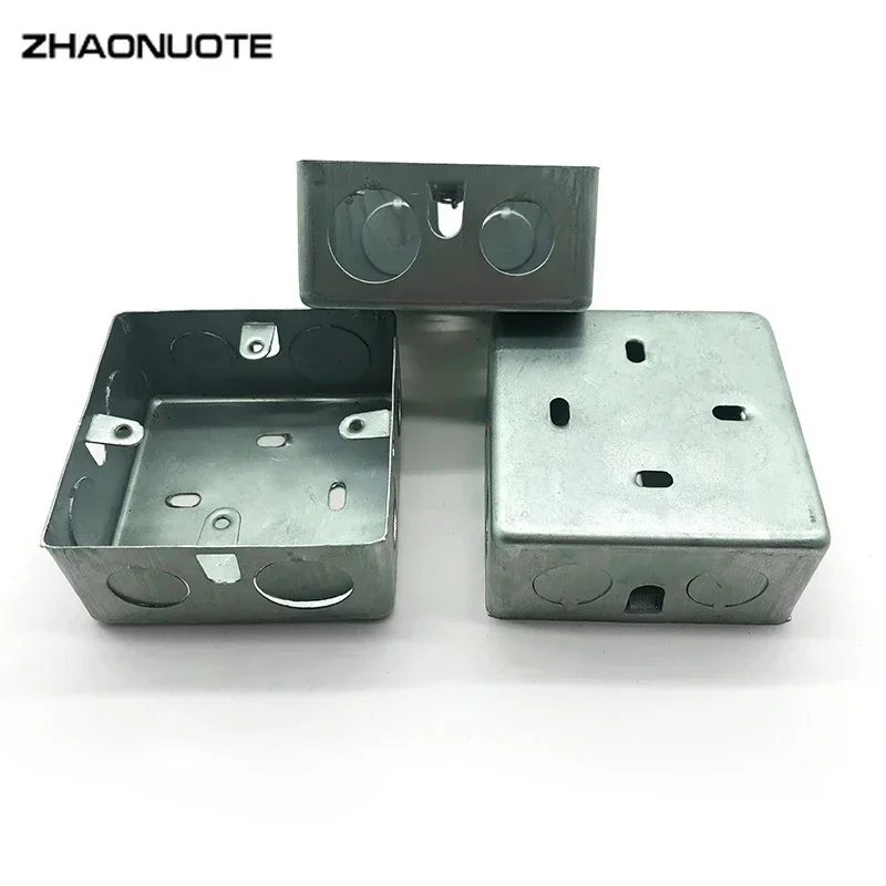 Type 86 Iron Surface Mounted Bottom Box CK Line Box Iron Galvanized 86*86*40mm Metal Junction Box