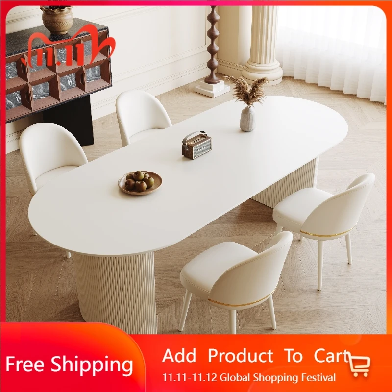 

Lazy Wind Dining Table Light Comfortable Aesthetics Nordic Modern Restaurant Table Japanese Juegos De Comedor Trendy Furniture