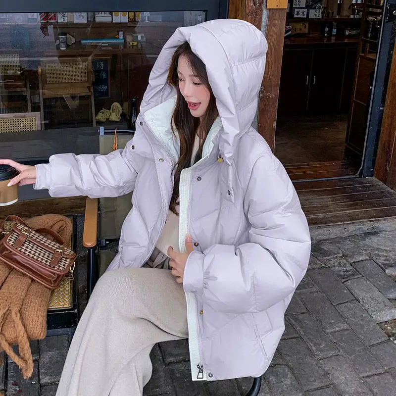 Women's Clothing Short Style Cotton Coat Winter New Style Loose Fit Thickened Petite Cotton Jacket Bread Coat Cold Protection