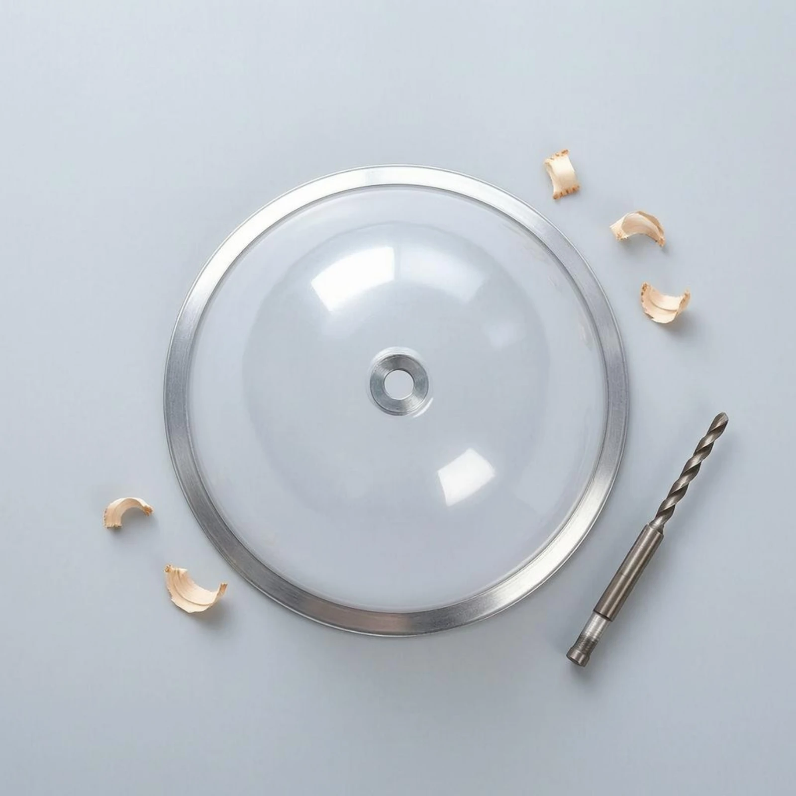 

Hole Saw Dust Cover Translucent Overhead Drilling Dust Cover Tool Accessory Wide Flange Center Opening