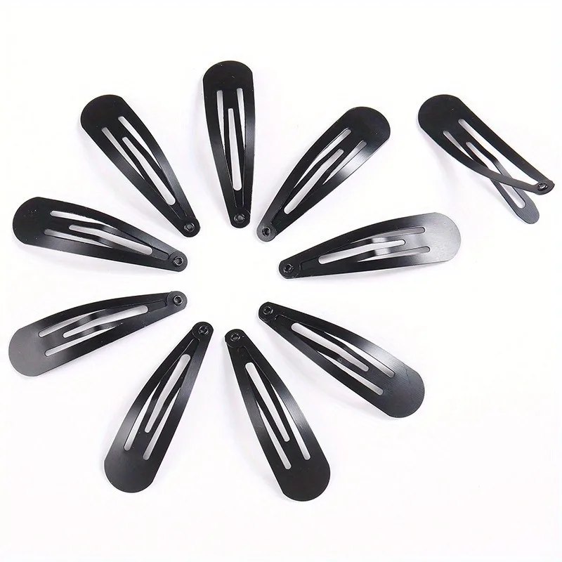 10/25/50/100 Stück schwarze Wassertropfen-Clips – ein Set Haarnadeln, die für den Alltag geeignet sind, für süße Mädchen. – Detail 11