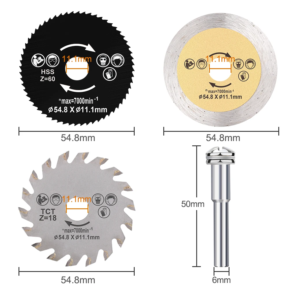 CMCP 18/30/60T Woodworking Saw blade Diameter 54.8mm Mini Circular Saw Blade High Quality Wood Cutting Blade