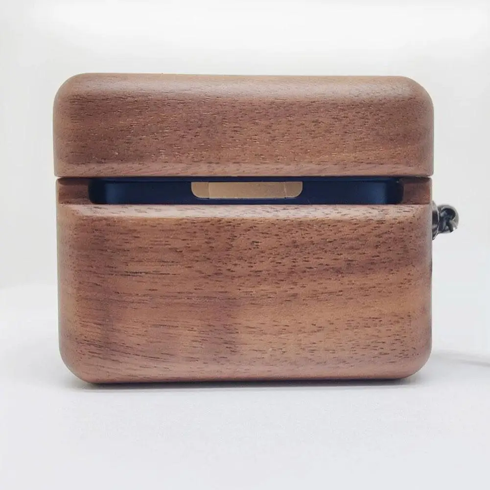 

For Baohua Weijian Ip8 Wireless Earphone Anti-fall Protective Case Solid Wood Bluetooth Earphone Protective Case