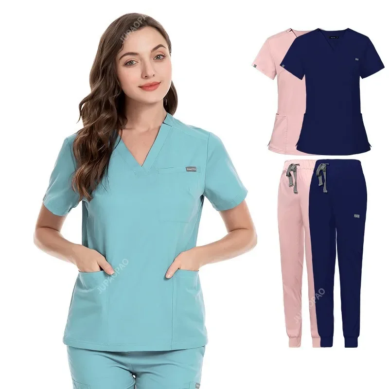 Hot Selling Nurse Women's Wrinkle Resistant Washable Hospital Uniform Medical Scrub Set Women's Scrub Set Medical Nurse Uniform