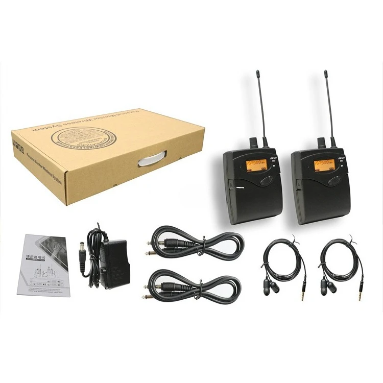 One to two wireless monitor earphones wireless microphone