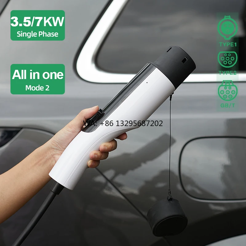 

Новое портативное зарядное устройство для электромобилей 3.5-7 кВт, 230 В, Уровень 2, для BYD, MG, Kia