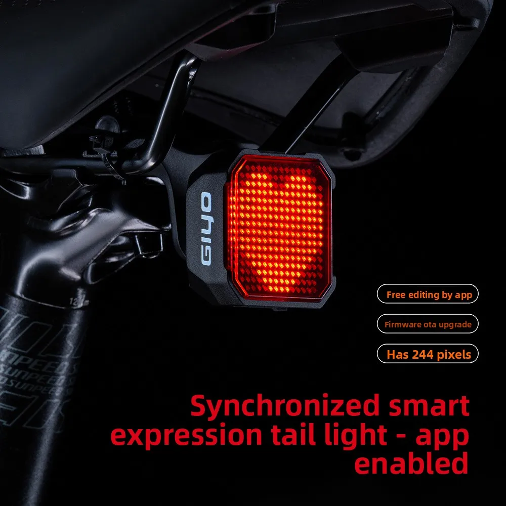 

Intelligent brake induction taillights, same-frequency intelligent APP, custom expressions, night riding taillights