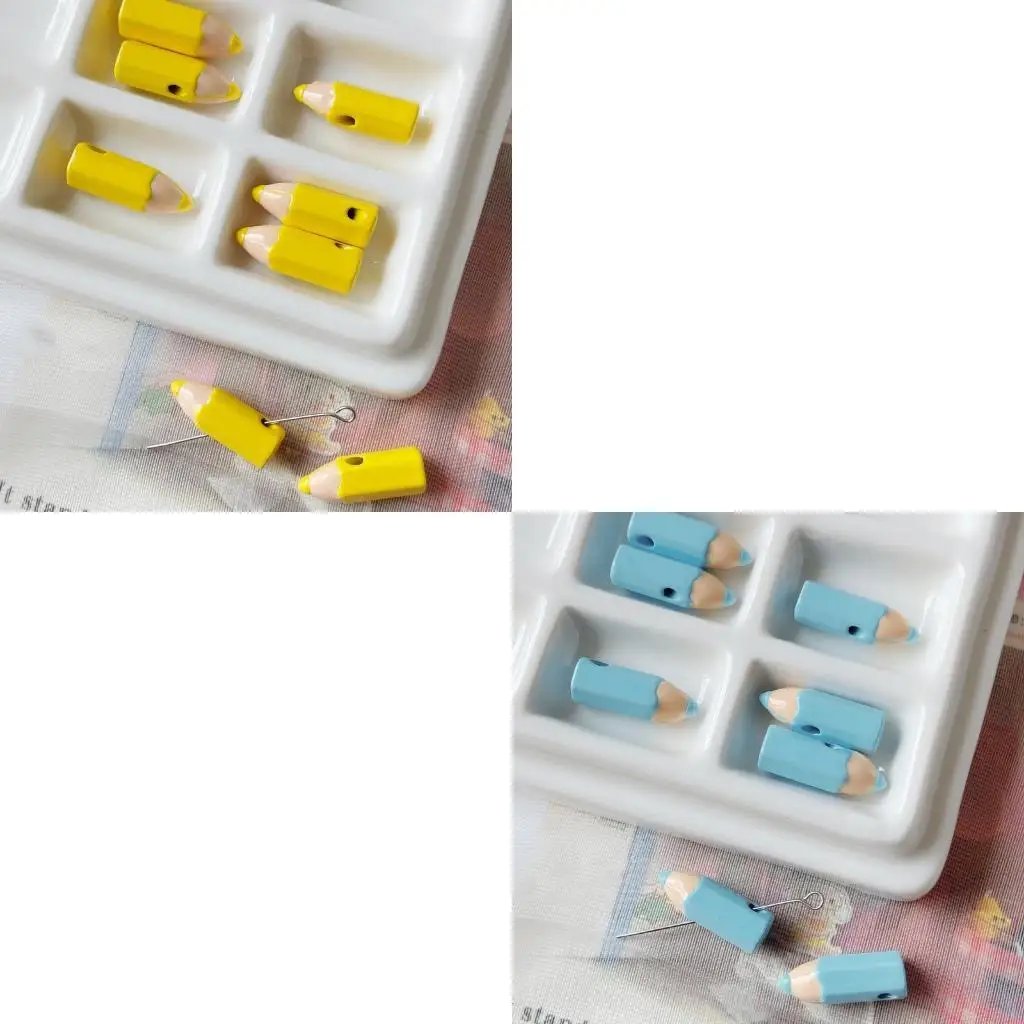 

2 Piece/set Artistic Alloy Pencil Charm Unique Handmade Accessories Gift Ideas