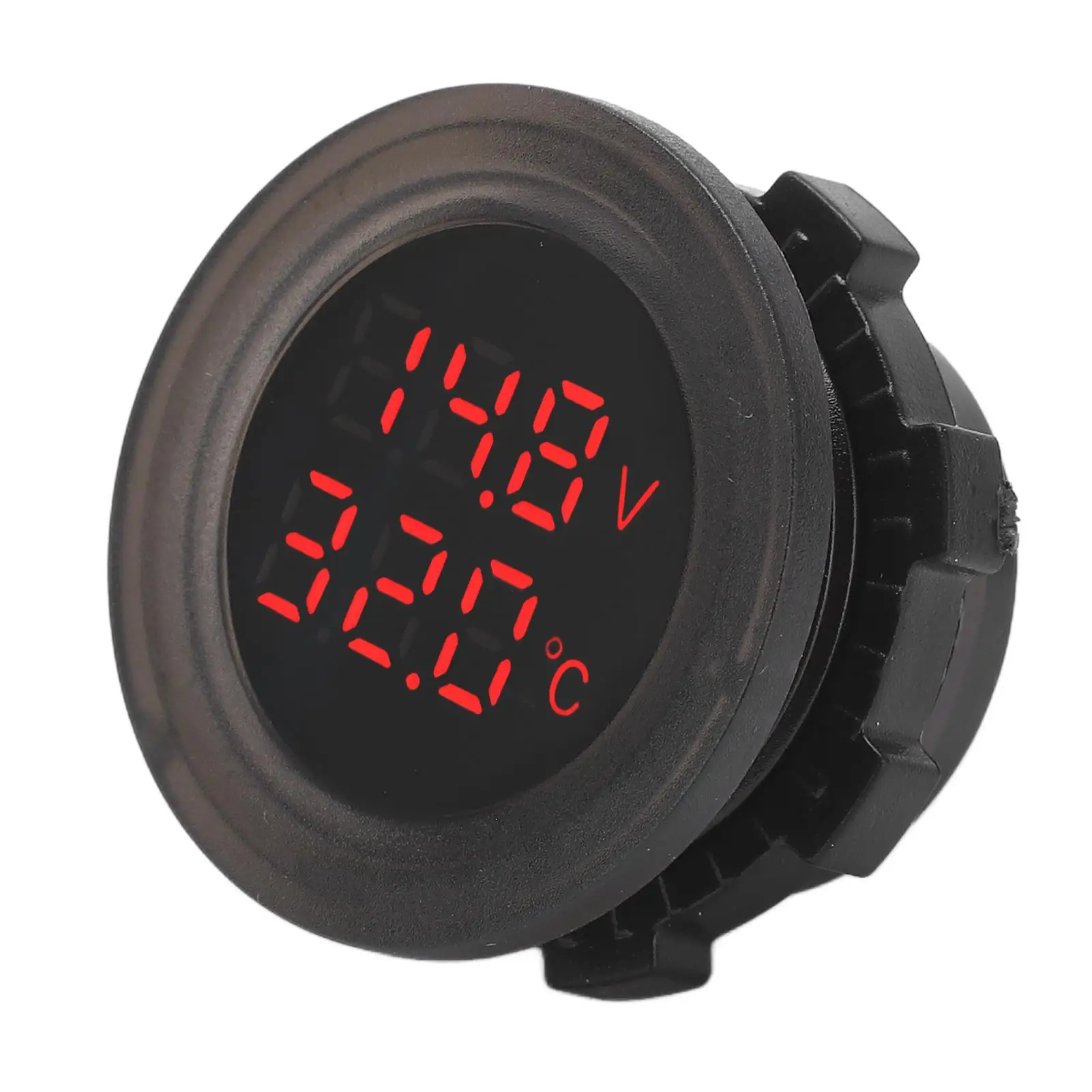 Dual Display Waterproof for car Battery Voltmeter with Clear, Stable Temperature Readings