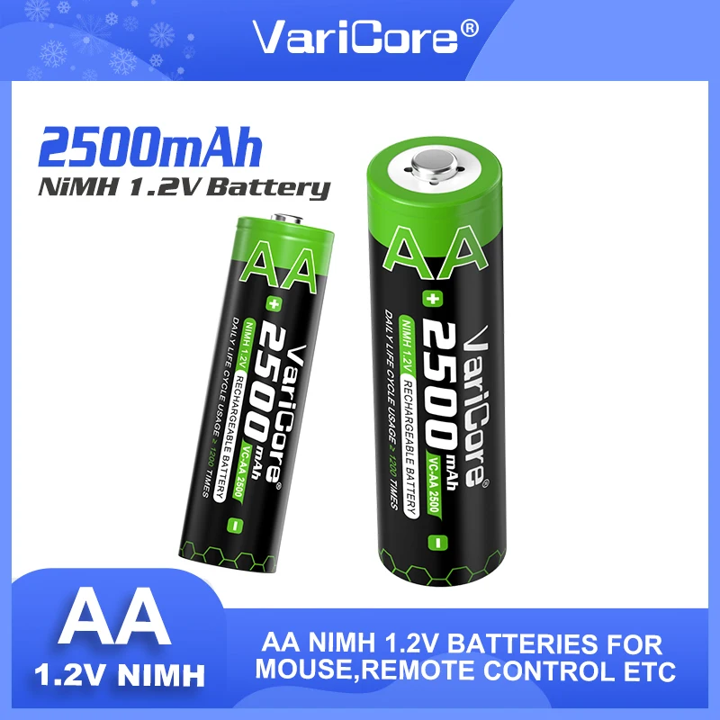4-20 pezzi Liitokala 1.2V AA 2500mAh Ni-MH 2.5A batteria ricaricabile aa per batterie giocattolo Mouse telecomando pistola temperatura