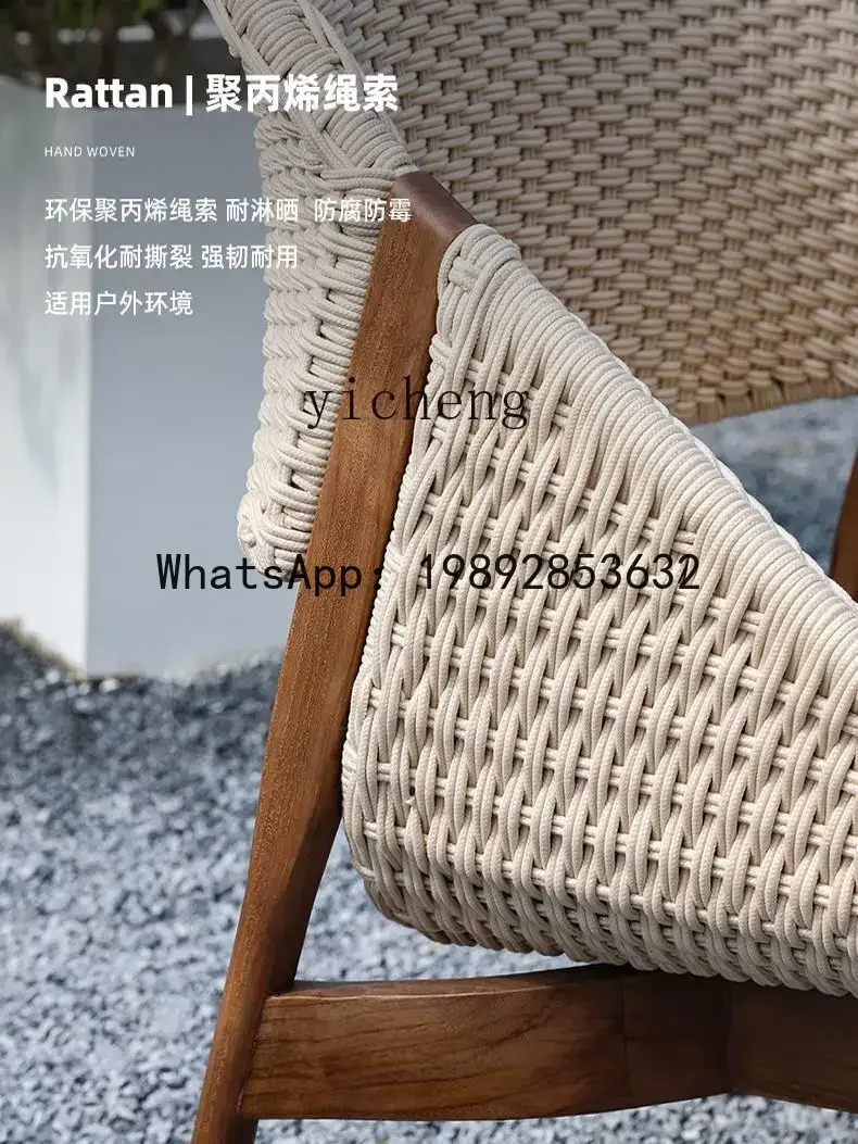 retro balcony sofa braided rope leisure hotel chair wabi-sabi wind B & B outdoor woven tables and chairs home decor