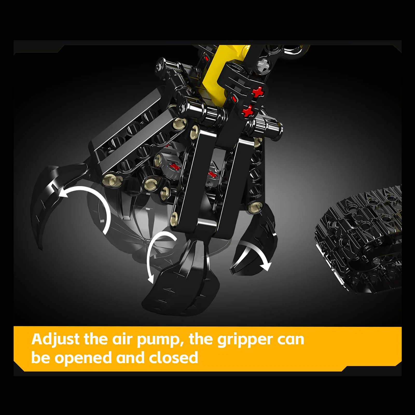 866 STKS Techniek Serie 17077 Hydraulische Houtlader Model Bouwstenen Log Grijper Rupsvoertuig Bakstenen Jongens Speelgoed Geschenken