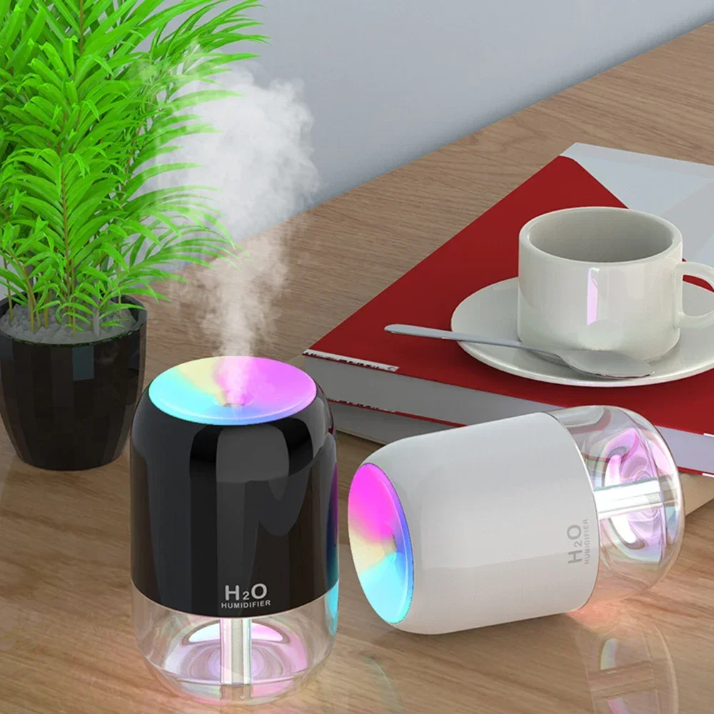 300ml Air Purifier Mini Nightlight Colorful Atmosphere Aromatherapy Machine USB Humidifier Bedroom Humidifier